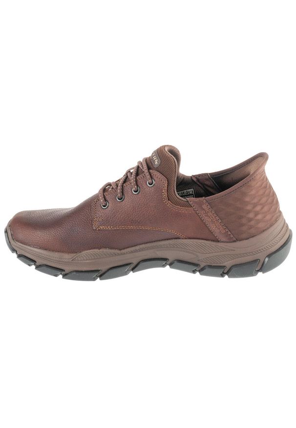 skechers - Buty sportowe Sneakersy męskie, Slip-Ins: Respected - Garrett. Kolor: brązowy. Sport: turystyka piesza