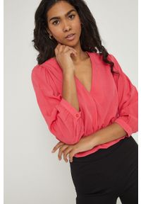 medicine - Medicine bluzka damska kolor różowy wzorzysta. Okazja: na co dzień. Kolor: różowy. Styl: casual #2