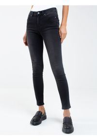 Big-Star - Jeansy damskie skinny czarne z przetarciami Adela 961. Kolor: czarny #7