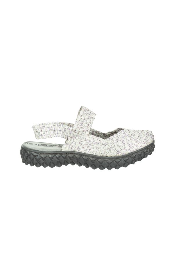 Rock Spring - Sandały Rock Over Sandal Silver Bird 032082, Biały, Materiał - 39. Zapięcie: pasek. Kolor: biały. Materiał: materiał. Wzór: ze splotem. Sezon: wiosna, lato. Styl: rockowy