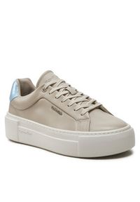 Calvin Klein Sneakersy Ff Cupsole Lace Up W/Ml Lth HW0HW02118 Beżowy. Kolor: beżowy. Materiał: skóra #4