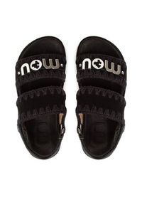 Mou Sandały New Bio Sandal SW461001A Czarny. Kolor: czarny. Materiał: zamsz, skóra #6