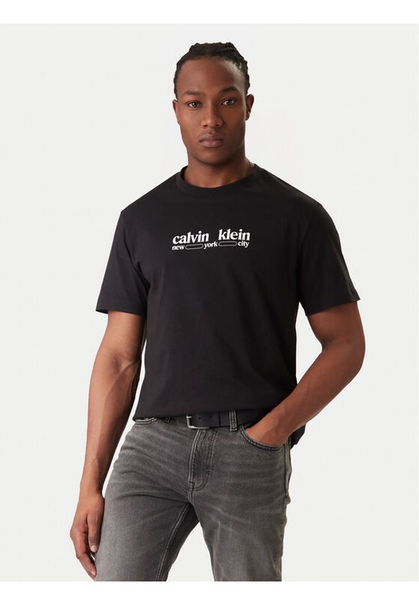 Calvin Klein Jeans T-Shirt NYC Graphic LV14RE831G Czarny Regular Fit. Kolor: czarny. Materiał: bawełna
