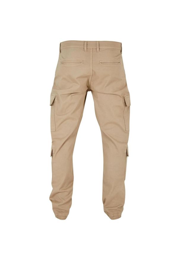 Urban Classics - Męskie Spodnie Joggingowe Twill Z Podwójną Kieszenią. Kolor: beżowy