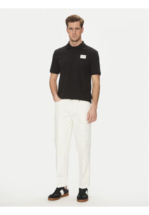 Richmond X Polo UMP25170PO Czarny Regular Fit. Typ kołnierza: polo. Kolor: czarny. Materiał: bawełna