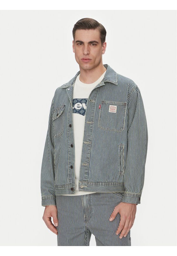 Levi's® Kurtka jeansowa Sunrise A4820-0016 Granatowy Loose Fit. Kolor: niebieski. Materiał: bawełna