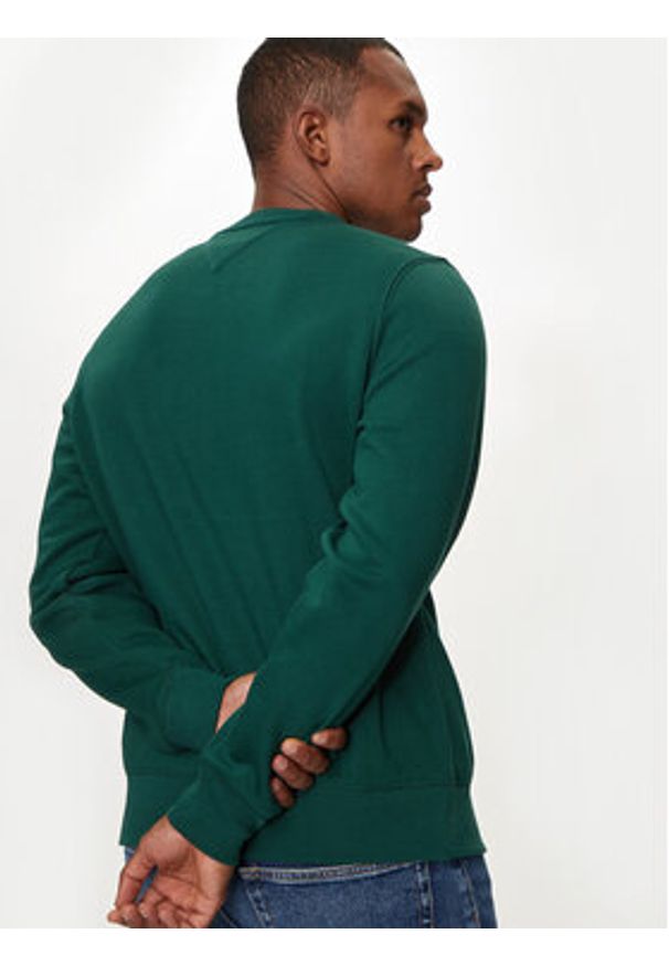 TOMMY HILFIGER - Tommy Hilfiger Bluza Logo MW0MW11596 Zielony Regular Fit. Kolor: zielony. Materiał: bawełna, syntetyk