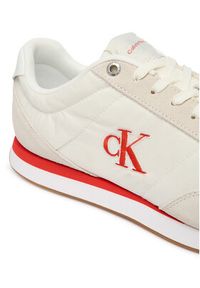 Calvin Klein Jeans Sneakersy Retro Runner Ess Mix Mat YM0YM01361 Beżowy. Kolor: beżowy. Materiał: materiał #2