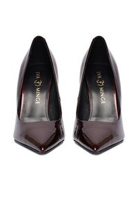 Eva Minge Szpilki EO-ESME-808-Y5P Bordowy. Kolor: czerwony. Materiał: skóra, syntetyk. Obcas: na szpilce #3