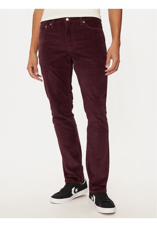 Levi's® Spodnie materiałowe 511™ 04511-6002 Bordowy Slim Fit. Kolor: czerwony. Materiał: sztruks