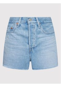 Levi's® Szorty jeansowe Ribcage 77879-0069 Niebieski Slim Fit. Kolor: niebieski. Materiał: jeans, bawełna #5