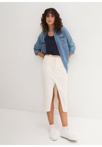 bonprix - Tank top ze stretchem (2 szt. w opak.). Okazja: na co dzień. Kolor: niebieski. Materiał: bawełna, materiał. Długość rękawa: na ramiączkach. Styl: casual #3