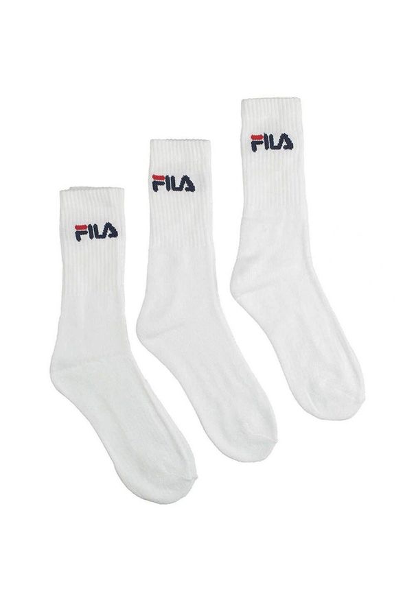 Unisex Fila Crew Skarpetki Tenisowe - 3-Pak, Rozmiar 43-46. Kolor: biały. Sport: tenis, piłka nożna