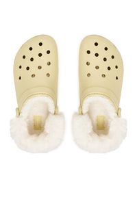Crocs Klapki Classic Platform Fuzz Lined Clog 212854 Beżowy. Kolor: beżowy. Obcas: na platformie #6