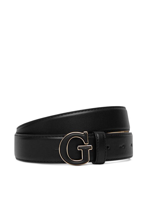 Guess Pasek Damski BW9354 P6230 Czarny. Kolor: czarny. Materiał: skóra