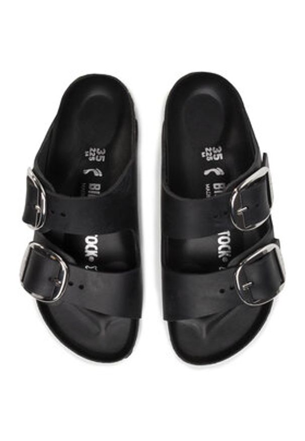 Birkenstock Klapki Arizona Big Buckle 1011075 Czarny. Kolor: czarny. Materiał: skóra