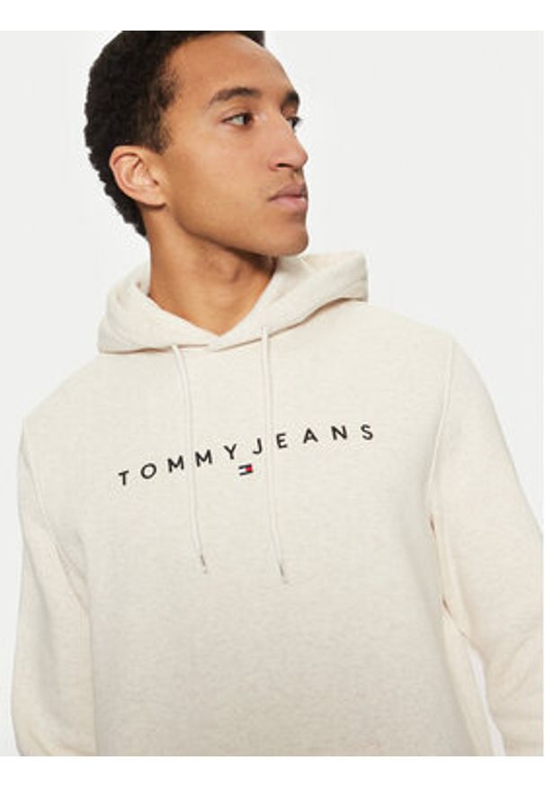 Tommy Jeans Bluza DM0DM20746 Beżowy Regular Fit. Kolor: beżowy. Materiał: bawełna