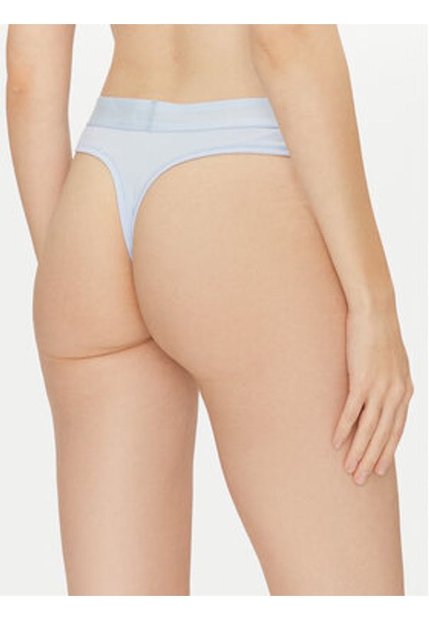 TOMMY HILFIGER - Tommy Hilfiger Stringi UW0UW04146 Błękitny. Kolor: niebieski. Materiał: bawełna