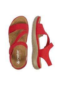 Rieker Sandały CEO-64870-33 Czerwony. Kolor: czerwony. Materiał: skóra #5