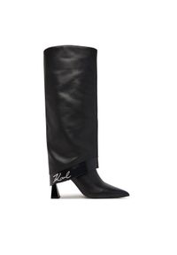 Karl Lagerfeld - KARL LAGERFELD Kozaki KL32081 Czarny. Kolor: czarny. Materiał: skóra