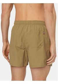 TOMMY HILFIGER - Tommy Hilfiger Szorty kąpielowe UM0UM03477 Khaki Regular Fit. Kolor: brązowy. Materiał: syntetyk #2