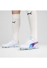 Puma - Buty piłkarskie unisex PUMA KING ULTIMATE FG/AG. Kolor: biały, wielokolorowy, niebieski, szary. Sport: piłka nożna