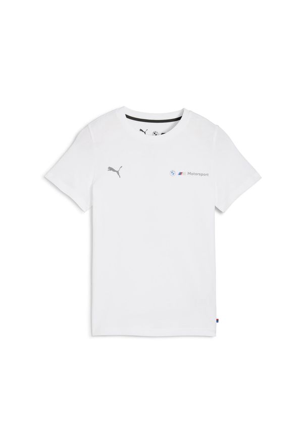 Puma - Młodzieżowa koszulka BMW M Motorsport ESS+ z logo PUMA. Kolor: biały. Sport: bieganie
