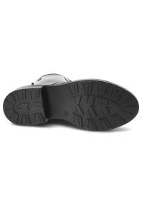 Czarne Botki Pollonus Modne Buty Damskie. Okazja: na co dzień. Kolor: czarny. Materiał: materiał, skóra. Szerokość cholewki: normalna. Wzór: aplikacja. Styl: casual, elegancki #8