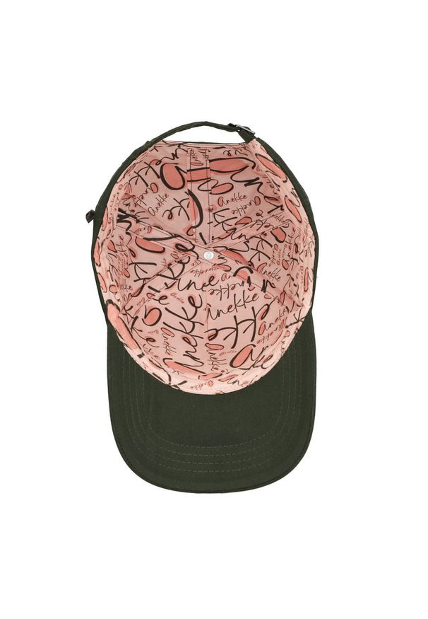 Czapka z daszkiem damska Anekke, wykonana z materiału tekstylnego z regulowanym zapięciem z tyłu, czarne, 42471-011. Kolor: zielony. Materiał: materiał. Styl: sportowy, klasyczny, elegancki, casual