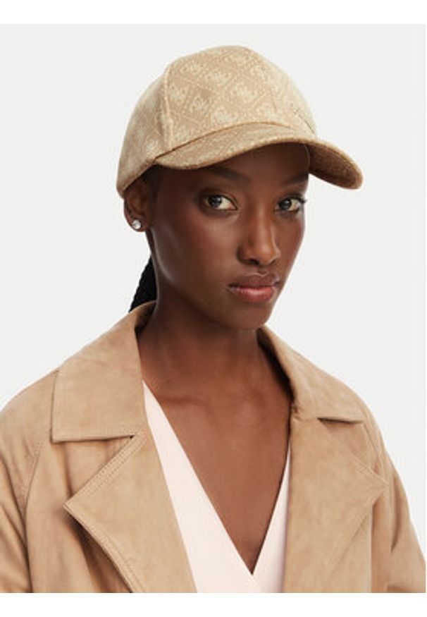 Guess Czapka z daszkiem V6GZ04 K3283 Beżowy. Kolor: beżowy. Materiał: poliester