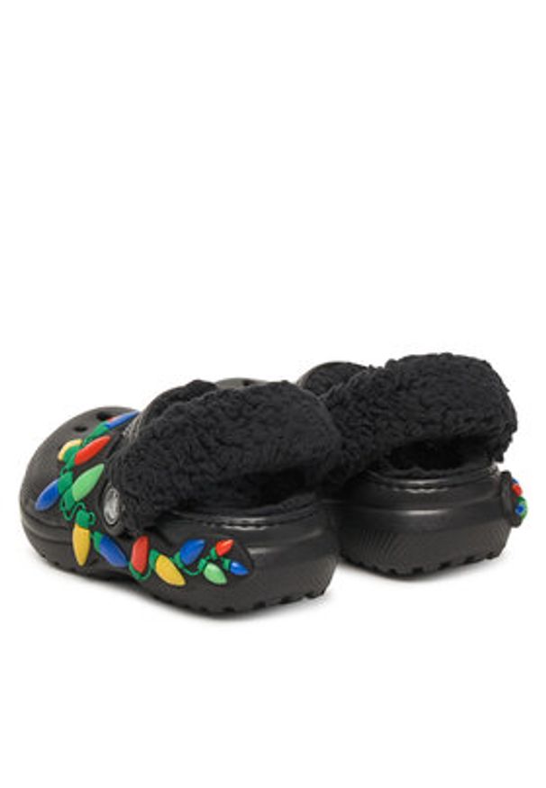 Crocs Klapki Classic Lined Holiday Lights Cgt 212027 Czarny. Kolor: czarny