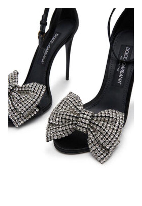 DOLCE & GABBANA - Dolce&Gabbana Sandały CR1793 A9S43 Czarny. Kolor: czarny. Materiał: materiał