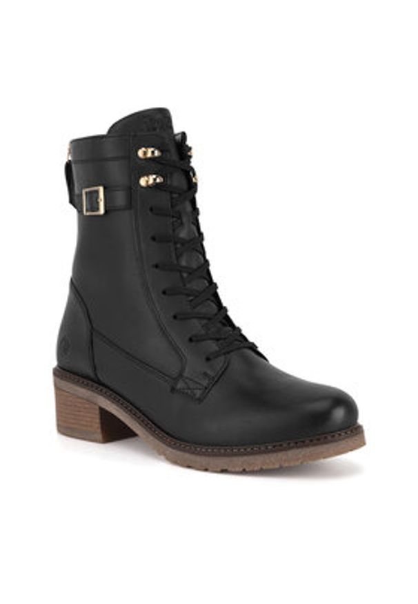 Remonte Trzewiki D1A78-00 Czarny. Kolor: czarny. Materiał: skóra