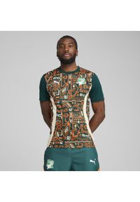Puma - Męska koszulka przedmeczowa Wybrzeże Kości Słoniowej 2025 PUMA. Kolor: zielony, pomarańczowy, wielokolorowy, żółty. Sport: piłka nożna