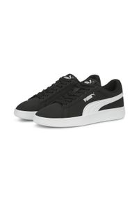 Puma - Dziecięce Sneakersy Smash 3.0 Buck PUMA Black White. Kolor: czarny, biały, wielokolorowy. Materiał: nubuk. Szerokość cholewki: normalna. Sport: turystyka piesza