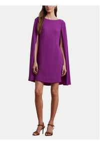 Lauren Ralph Lauren - LAUREN RALPH LAUREN Sukienka koktajlowa 2,53855E+11 Fioletowy Slim Fit. Kolor: fioletowy. Materiał: syntetyk. Styl: wizytowy #5