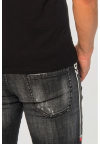 DSQUARED2 Czarne jeansy męskie Cool guy jean, Rozmiar 48. Kolor: czarny. Wzór: aplikacja #4