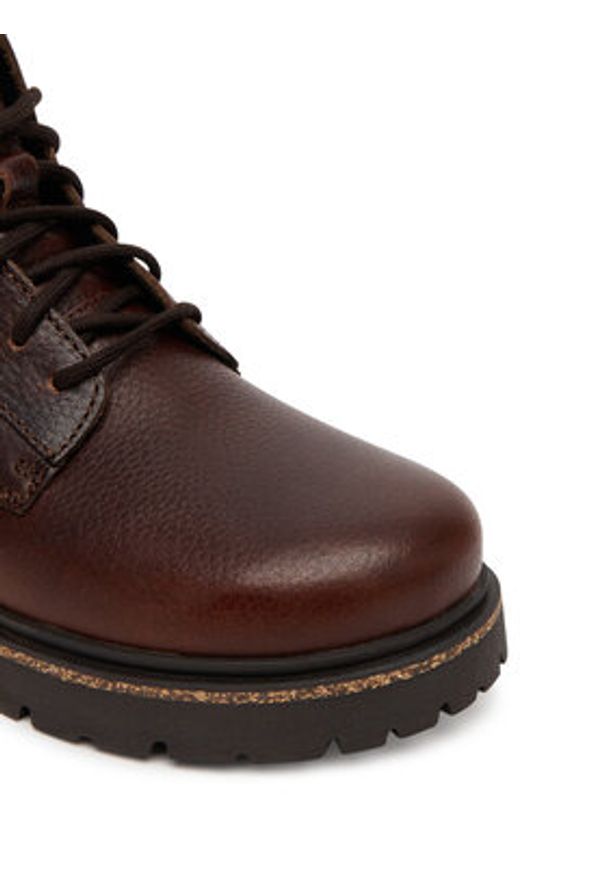 Birkenstock Trapery Highwood Lace Mid 1030784 Brązowy. Kolor: brązowy. Materiał: skóra