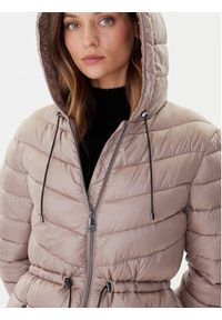 DKNY Płaszcz zimowy DLEMPV38 Beżowy Slim Fit. Kolor: beżowy. Materiał: syntetyk. Sezon: zima #5