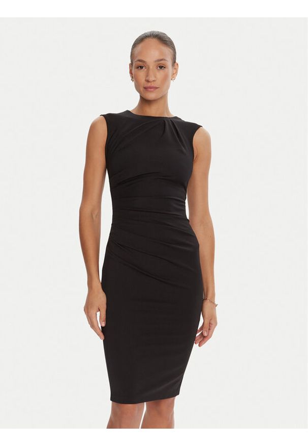 Rinascimento Sukienka koktajlowa CFC0125332003 Czarny Slim Fit. Kolor: czarny. Materiał: syntetyk. Styl: wizytowy