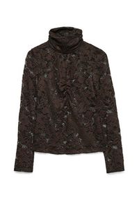 Vero Moda Bluzka Neline 10335562 Brązowy Slim Fit. Kolor: brązowy. Materiał: syntetyk #5
