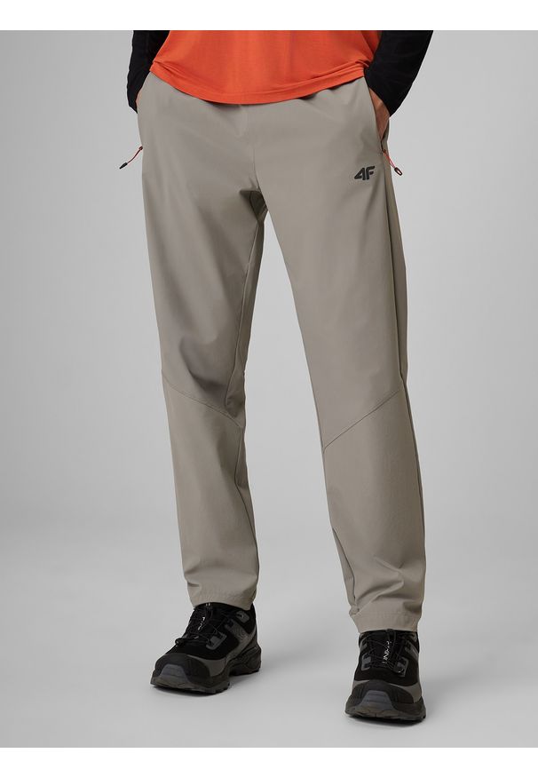 4f - 4F Spodnie trekkingowe szybkoschnące męskie - szare M. Kolor: szary. Materiał: materiał. Długość: długie. Sport: turystyka piesza