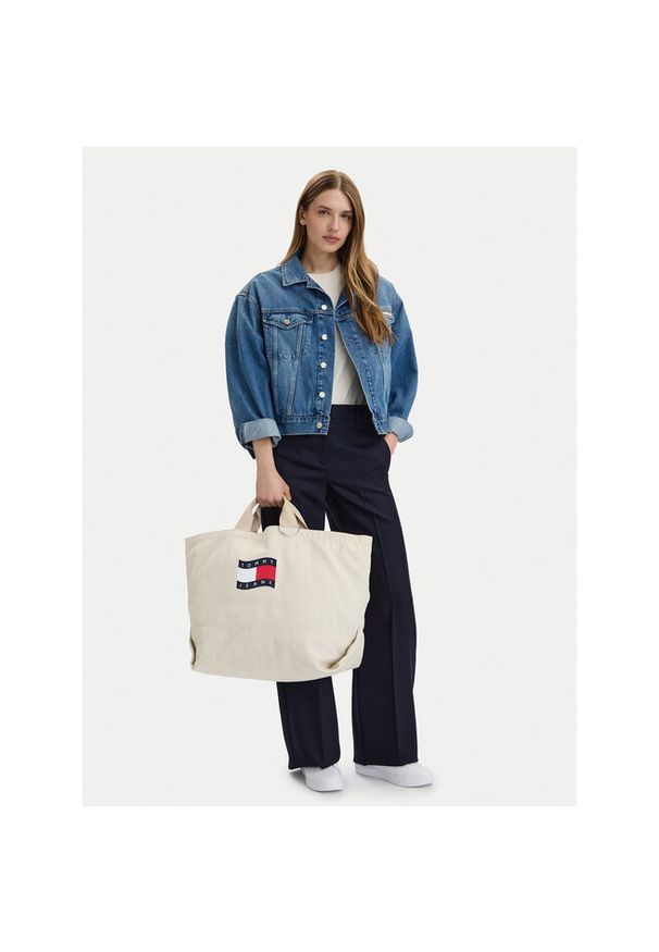 Torebka Tommy Jeans. Kolor: beżowy