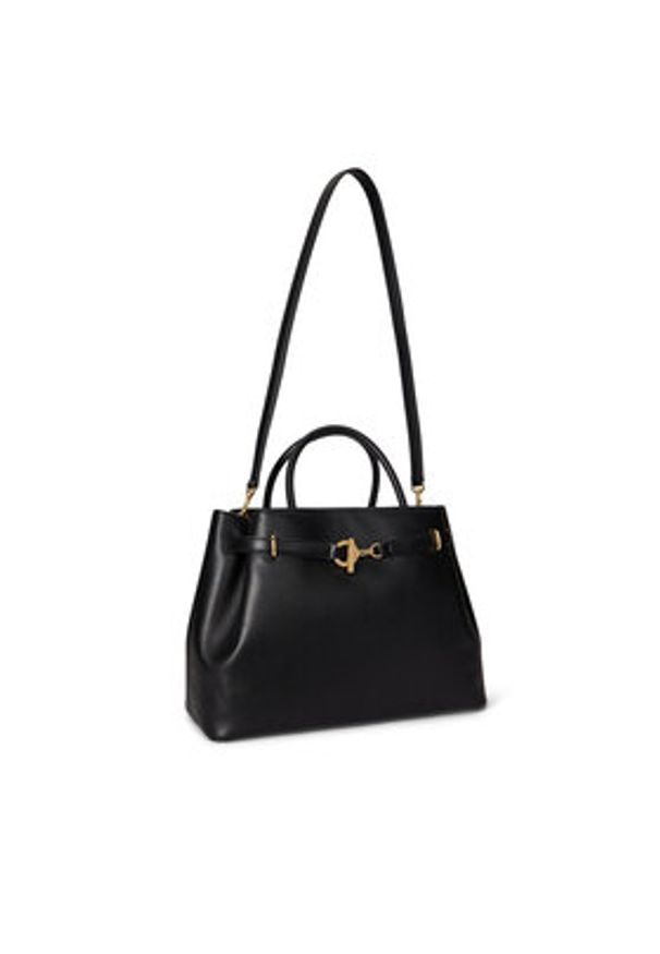 Lauren Ralph Lauren - LAUREN RALPH LAUREN Torebka 431P03417002 Czarny. Kolor: czarny. Materiał: skórzane