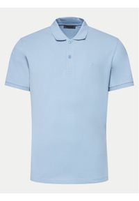 Pierre Cardin Polo C5 20904.2060 Błękitny Regular Fit. Typ kołnierza: polo. Kolor: niebieski. Materiał: bawełna