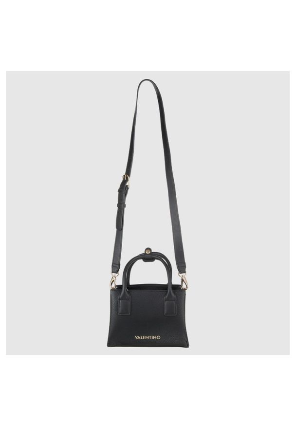 Valentino by Mario Valentino - VALENTINO Czarna torebka o teksturze skóry seychelles shopping. Kolor: czarny. Materiał: skórzane