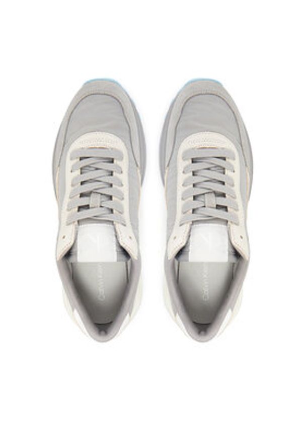 Calvin Klein Jeans Sneakersy Hike Runner Mg Nylon Mix YW0YW01852 Szary. Kolor: szary. Materiał: skóra