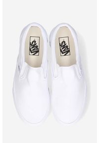 Vans tenisówki Classic Slip-On Stackf V kolor biały VN0A7Q5RW00-BIALY. Nosek buta: okrągły. Zapięcie: bez zapięcia. Kolor: biały. Materiał: guma. Obcas: na platformie #3