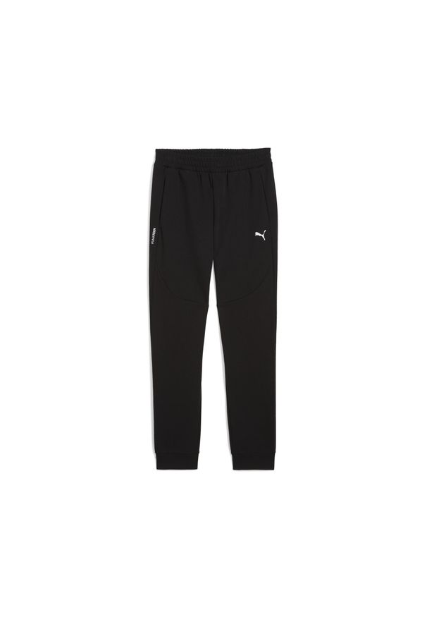 Puma - Męskie spodnie PUMATECH PUMA Black. Kolor: czarny, szary, wielokolorowy, fioletowy. Materiał: dresówka. Sport: fitness