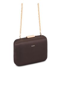 Kazar - Wizytowa brązowa kopertówka na złotym łańcuszku. Kolor: brązowy. Styl: wizytowy. Rodzaj torebki: na ramię #3